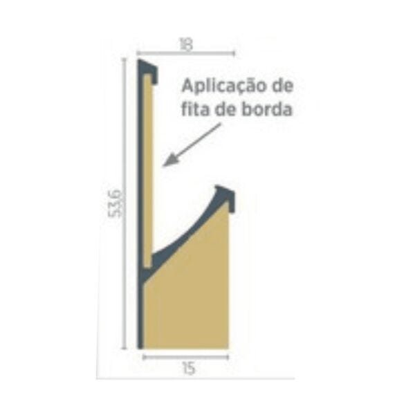 Perfil Puxador Cava 15 mm em Alumínio RM-213 Rometal - 2 de 3 Metros - 2