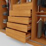Roupeiro Casal Luxo Imola 100% Mdf 3 Portas de Correr 5 Gavetas Trilhos em Alumínio C/ Espelho - Lua - 3