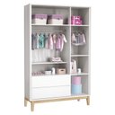 Ver imagem 7 de Quarto de Bebê 3 Portas New Classic Branco com Pés Madeira Natural e Colchão Gazin – Reller