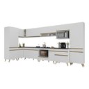 Ver imagem 1 de Armário de Cozinha Modulada Completa Canto 409cm com Balcão para Cooktop Veneza Multimóveis