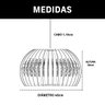 Lustre Pendente de Madeira Vazado Aletado Bari G Dessin 46x30cm Soq E27 Cor:marfim - 2