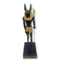 Ver imagem 1 de Imagem deus Egípcio Anubis Preto e Dourado em Resina 16 cm