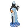 Escultura Orixá Iemanjá Negra Manto Azul em Resina 23 cm - 1