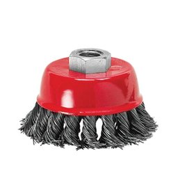 Escova de Aço Carbono Torcido Tipo Copo 100 mm com Rosca M14 - 1