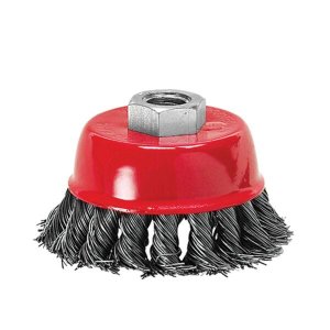 Escova de Aço Carbono Torcido Tipo Copo 100 mm com Rosca M14