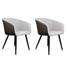 Conjunto 2 Cadeiras Milena PU Estofada Pernas em Aço Rivatti - 1