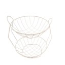 Ver imagem 4 de Fruteira de Mesa Dupla com 2 Cestos Aramada Pintura Epoxi:Branco