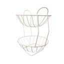 Ver imagem 3 de Fruteira de Mesa Dupla com 2 Cestos Aramada Pintura Epoxi:Branco