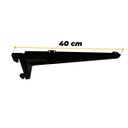 Ver imagem 3 de Suporte Prateleira para Perfil Cremalheira 40 cm Preto (par)