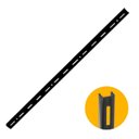 Ver imagem 1 de Trilho Cremalheira Simples para Prateleira 2.00 MT Preto