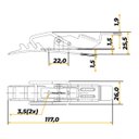 Ver imagem 4 de Fecho de Ação Rápida de Tamanho Grande com Engate Dentado para Regulagem 117 mm