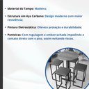 Ver imagem 3 de Conjunto Mesa Alta Bar Bistrô Redonda Pinus 4 Bancos Industrial Black Don Castro Decor Industrial Pr