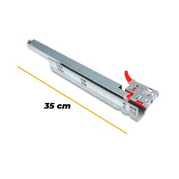 Corrediça Oculta ou Invisível 35 cm com Amortecedor o Par para Uma Gaveta 40 Kg - 3