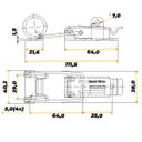 Ver imagem 3 de Fecho de Ação Rápida de Tamanho Grande com Porta Cadeado e Mola Espiral 112 mm