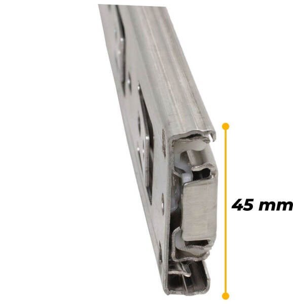 Corrediça Trilho Telescópico 50cm Inox (Anti Ferrugem) O Par para Uma Gaveta 35kg - 4