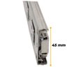 Corrediça Trilho Telescópico 50cm Inox (Anti Ferrugem) O Par para Uma Gaveta 35kg - 4