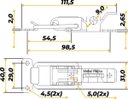 Ver imagem 3 de Fecho de Ação Rápida de Tamanho Grande com Porta Cadeado e Mola Reta 112 mm