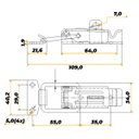 Ver imagem 3 de Fecho de Ação Rápida de Tamanho Grande com Porta Cadeado e Mola Reta 109 mm