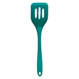 Espátula Vazada de Silicone Duplo Verde Escuro 28,5cm - Oikos - 1