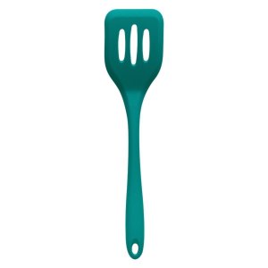 Espátula Vazada de Silicone Duplo Verde Escuro 28,5cm - Oikos