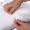 Ver imagem 2 de Lençol Casal Avulso 400 Fios Percal Poliéster Liso Toque Macio com Elástico