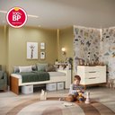 Ver mais imagens de Quarto Infantil com Cômoda CB1494 1 Porta 3 Gavetas MDP BP Argila-Jequetiba Kappesberg