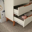 Ver imagem 2 de Quarto Infantil com Cômoda CB1494 1 Porta 3 Gavetas MDP BP Argila-Jequetiba Kappesberg