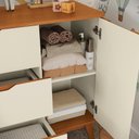 Ver imagem 3 de Quarto Infantil com Cômoda CB1494 1 Porta 3 Gavetas MDP BP Argila-Jequetiba Kappesberg