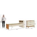Ver imagem 7 de Quarto Infantil com Cômoda CB1494 1 Porta 3 Gavetas MDP BP Argila-Jequetiba Kappesberg