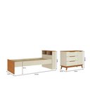 Ver imagem 5 de Quarto Infantil com Cômoda CB1494 1 Porta 3 Gavetas MDP BP Argila-Jequetiba Kappesberg