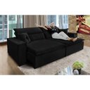 Ver imagem 1 de Sofá Londres 3.00m Retrátil e Reclinável Pillow Top - Preto