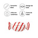 Ver imagem 3 de Centro de Mesa Formato de Bala Branco e Vermelho 20cm Grillo