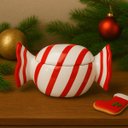 Ver imagem 6 de Centro de Mesa Formato de Bala Branco e Vermelho 20cm Grillo