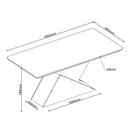 Ver imagem 3 de Conjunto Sala de Jantar 6 Lugares Retangular Tampo de Vidro/MDF Pipa
