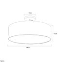 Ver imagem 3 de Lustre Cupula Dome 50x15cm Magnífico Bege