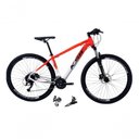 Ver imagem 1 de Bicicleta Aro 29 Ksw Xlt 24v Câmbio Shimano Acera K7 Garfo Trava Freio a Disco - Laranja/branco Tam