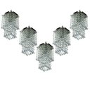 Ver imagem 1 de Kit 5 Lustre Plafon De Cristal Acrilico Spark Maravilhoso