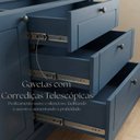 Ver mais imagens de Balcão para Cozinha 2 Portas 3 Gavetas em MDF sem Tampo Sevilha Azul/Órion