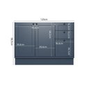 Ver imagem 6 de Balcão para Cozinha 2 Portas 3 Gavetas em MDF sem Tampo Sevilha Azul/Órion