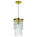 Ver imagem 2 de Lustre Pendente De Cristal Acrilico Spark Redondo Dourado