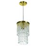 Lustre Pendente De Cristal Acrilico Spark Redondo Dourado - 1