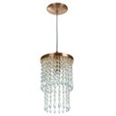 Ver imagem 1 de Lustre Pendente De Cristal Acrilico Spark Redondo Cobre