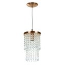 Ver imagem 2 de Lustre Pendente De Cristal Acrilico Spark Redondo Cobre