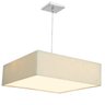 Lustre Cupula Pendente Dome Quadrado 50x15cm Linho Claro - 2