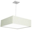 Ver imagem 1 de Lustre Cupula Pendente Dome Quadrado 50x15cm Linho Claro