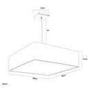 Ver imagem 3 de Lustre Cupula Pendente Dome Quadrado 50x15cm Linho Claro