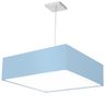 Lustre Cupula Pendente Dome Quadrado 50x15cm Azul - 2