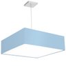 Lustre Cupula Pendente Dome Quadrado 50x15cm Azul - 1