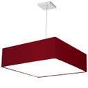 Ver imagem 2 de Lustre Cupula Pendente Dome Quadrado 50x15cm Vermelho
