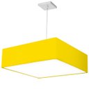Ver imagem 2 de Lustre Cupula Pendente Dome Quadrado 50x15cm Amarelo